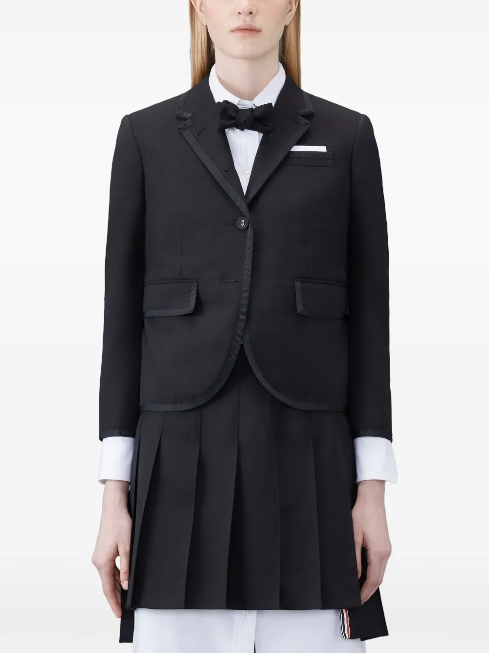 Thom Browne Wollen fresco sportjas Zwart