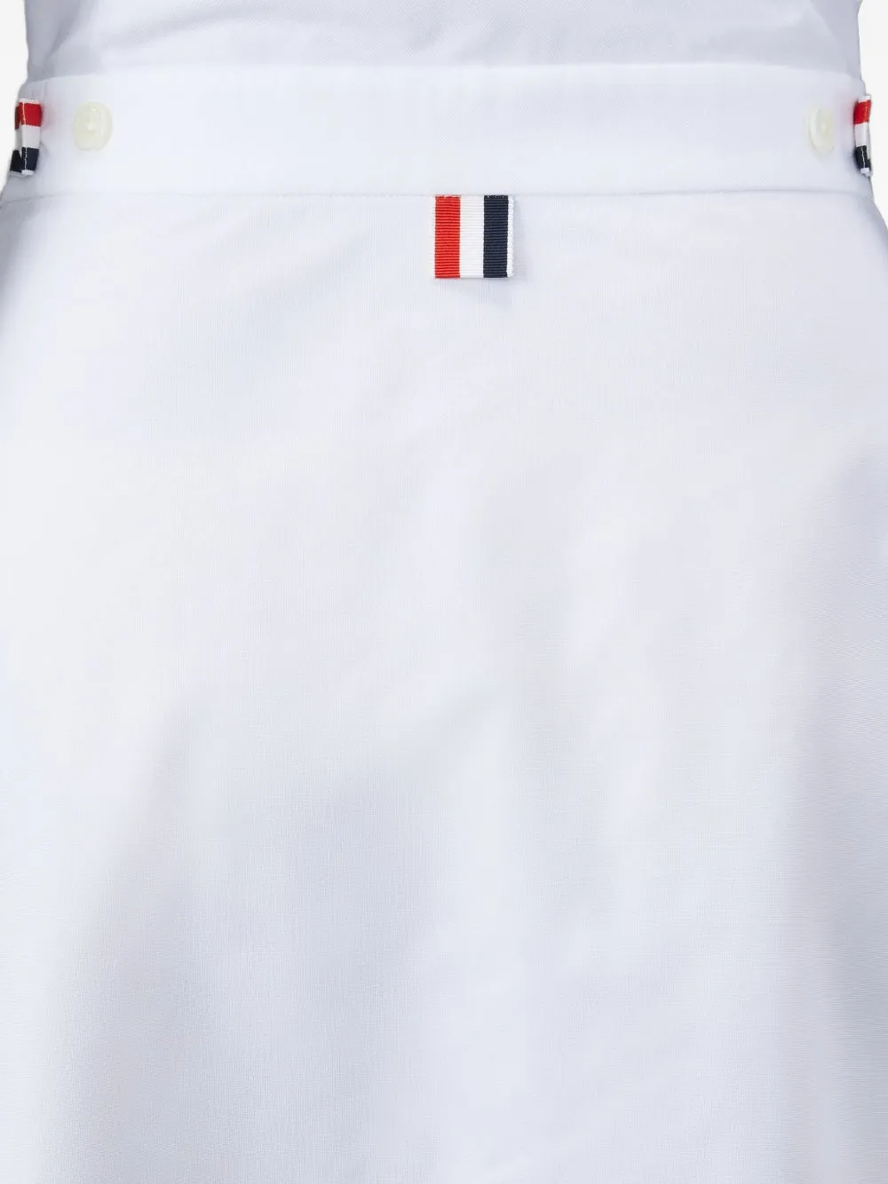 Thom Browne Button-fastening Midi Dress In White