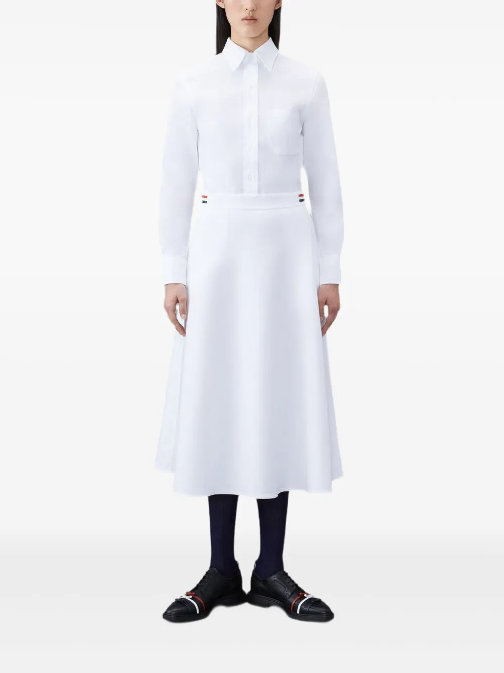 Thom Browne button-fastening midi dress | White | Image 1