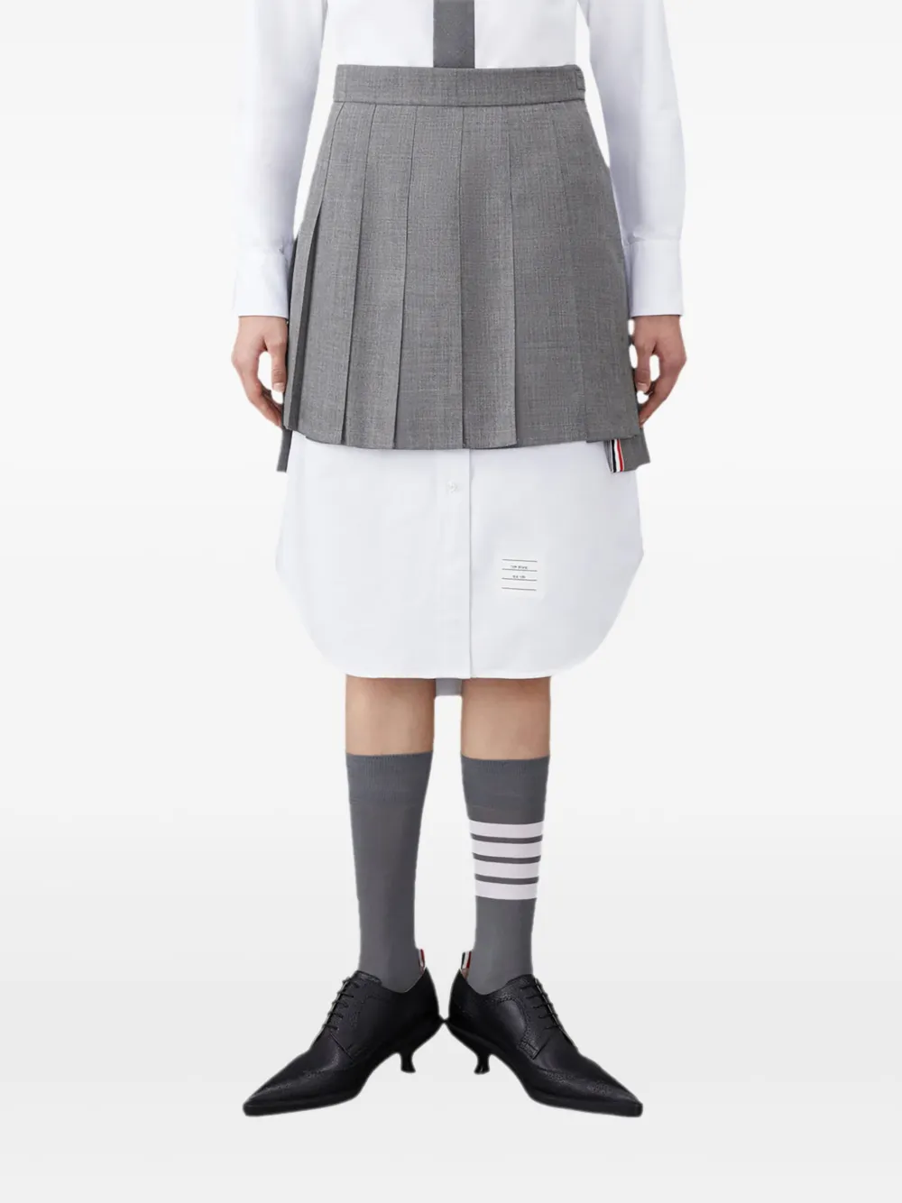 Thom Browne pleated mini skirt | Grey | Image 1