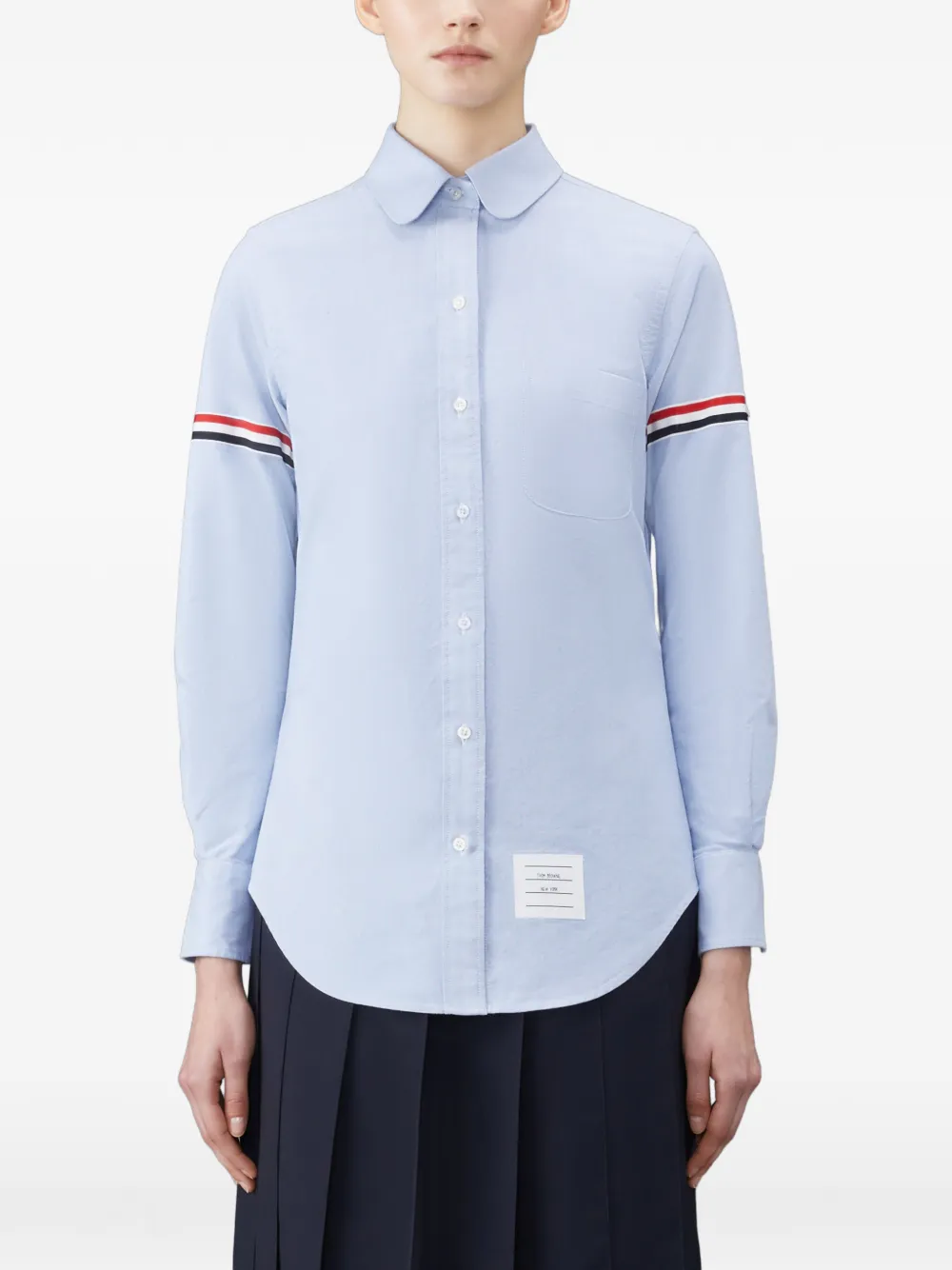 Thom Browne Oxford klassieke blouse met armbanden Blauw