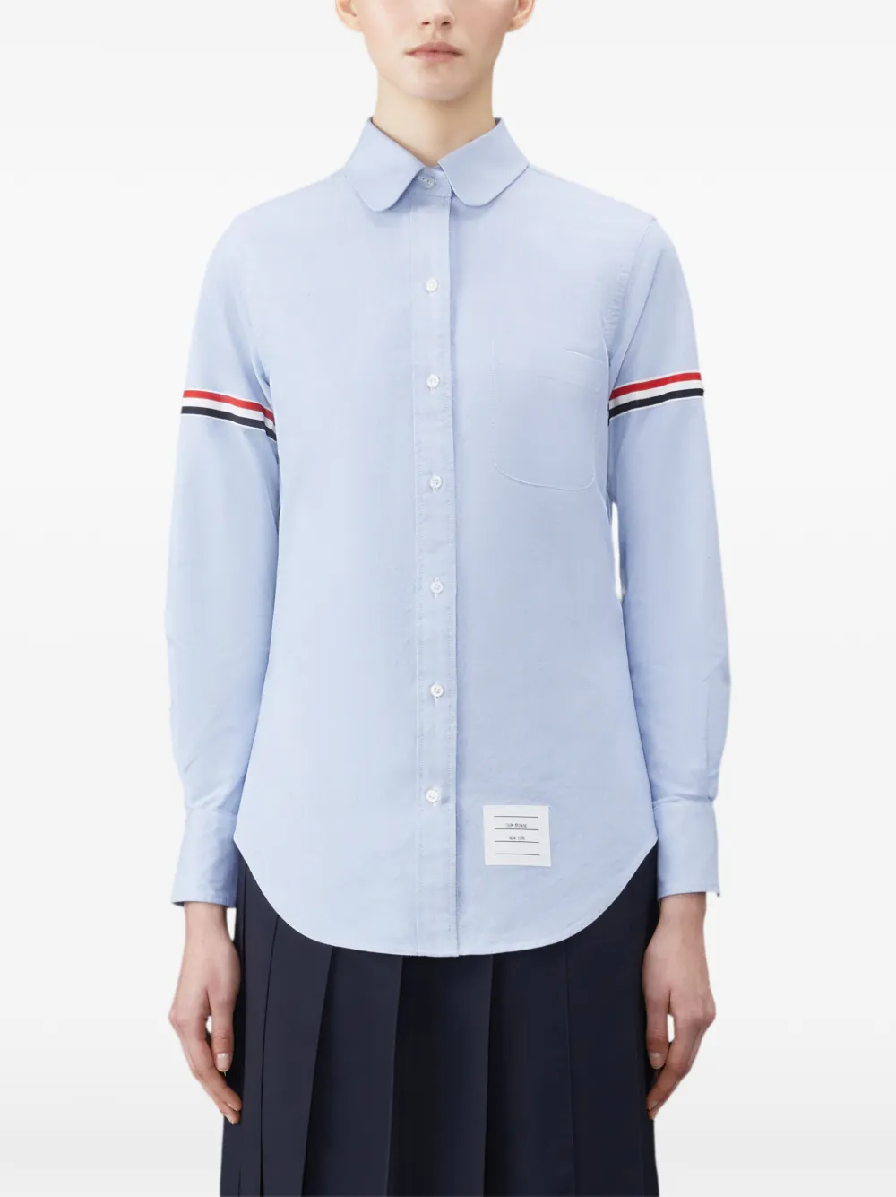 Thom Browne Oxford klassieke blouse met armbanden Blauw