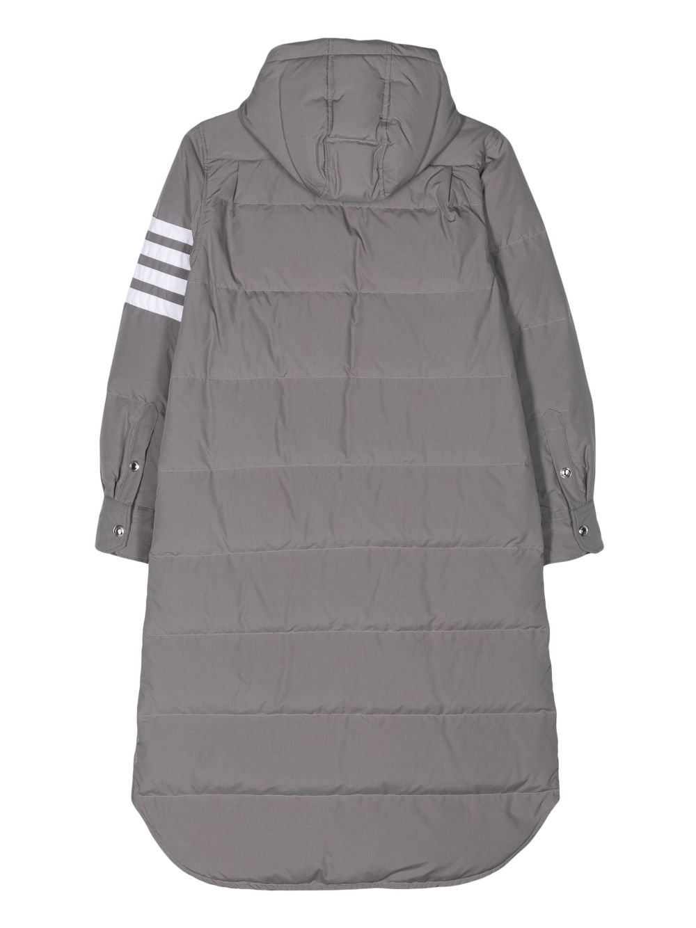 Thom Browne side-stripe-detail padded coat - Grey