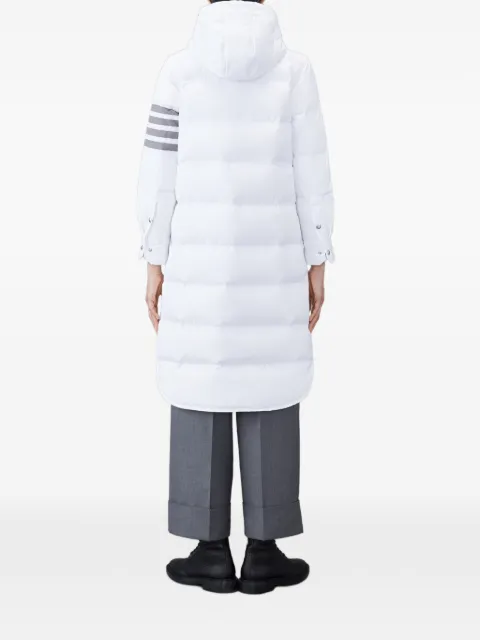 Thom Browne military ripstop down fill 4-Bar hooded shirtdress