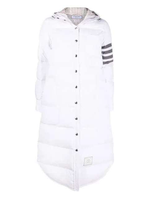 Thom Browne 4-Bar vadderad kappa med huva
