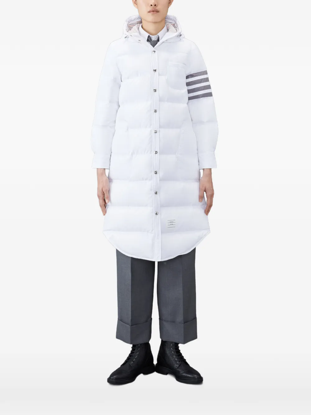 Thom Browne Jas met capuchon Wit