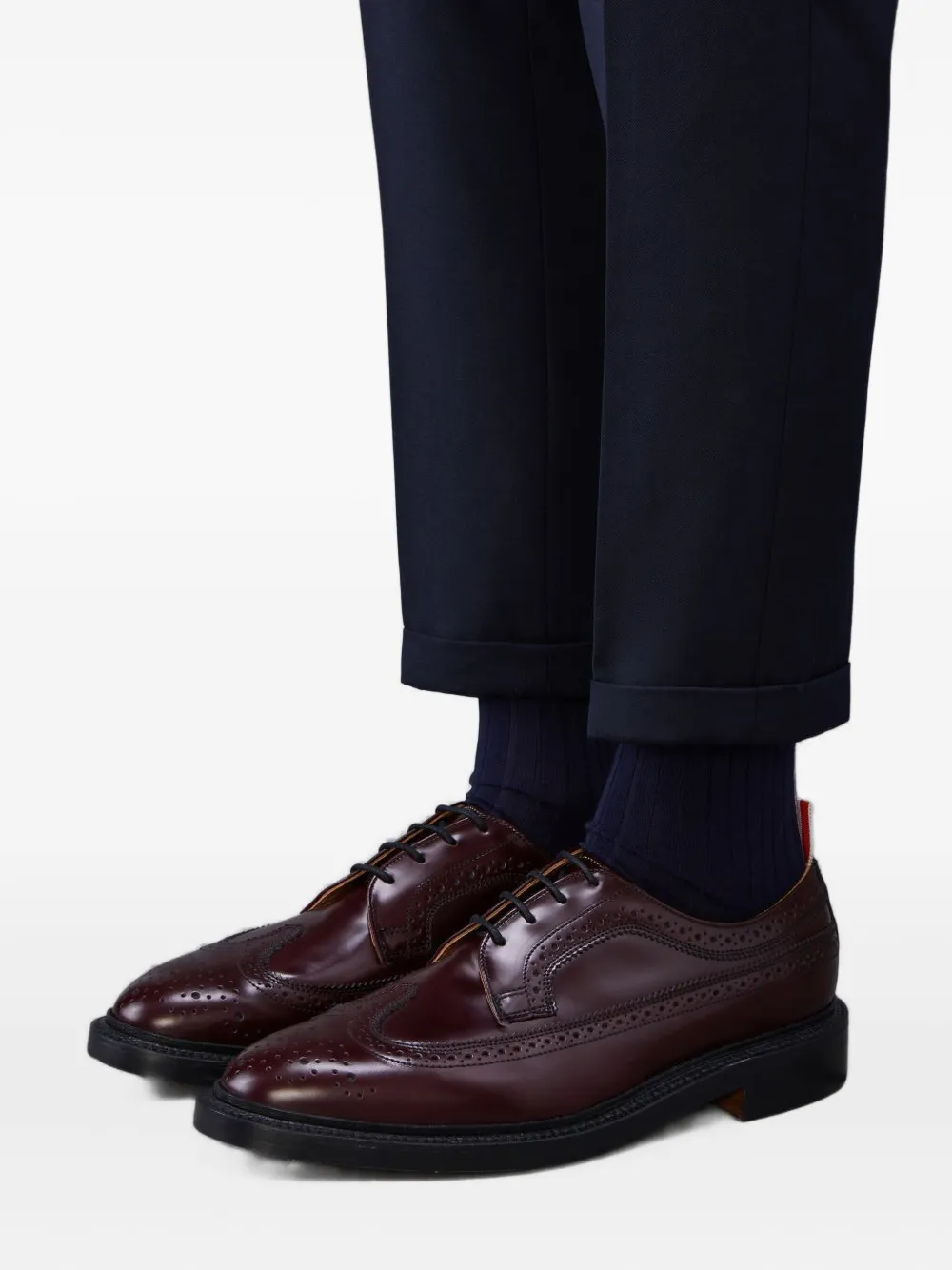 Thom Browne leather derby shoes Red