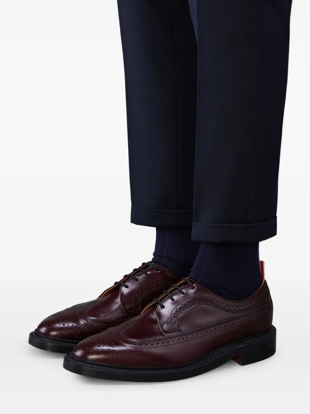 Thom Browne Leren derby schoenen Rood