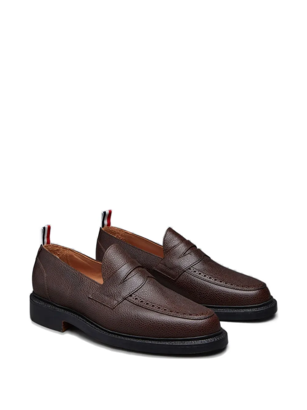 Thom Browne Leren loafers Bruin