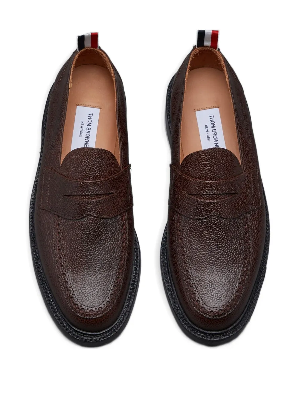 Thom Browne Leren loafers Bruin