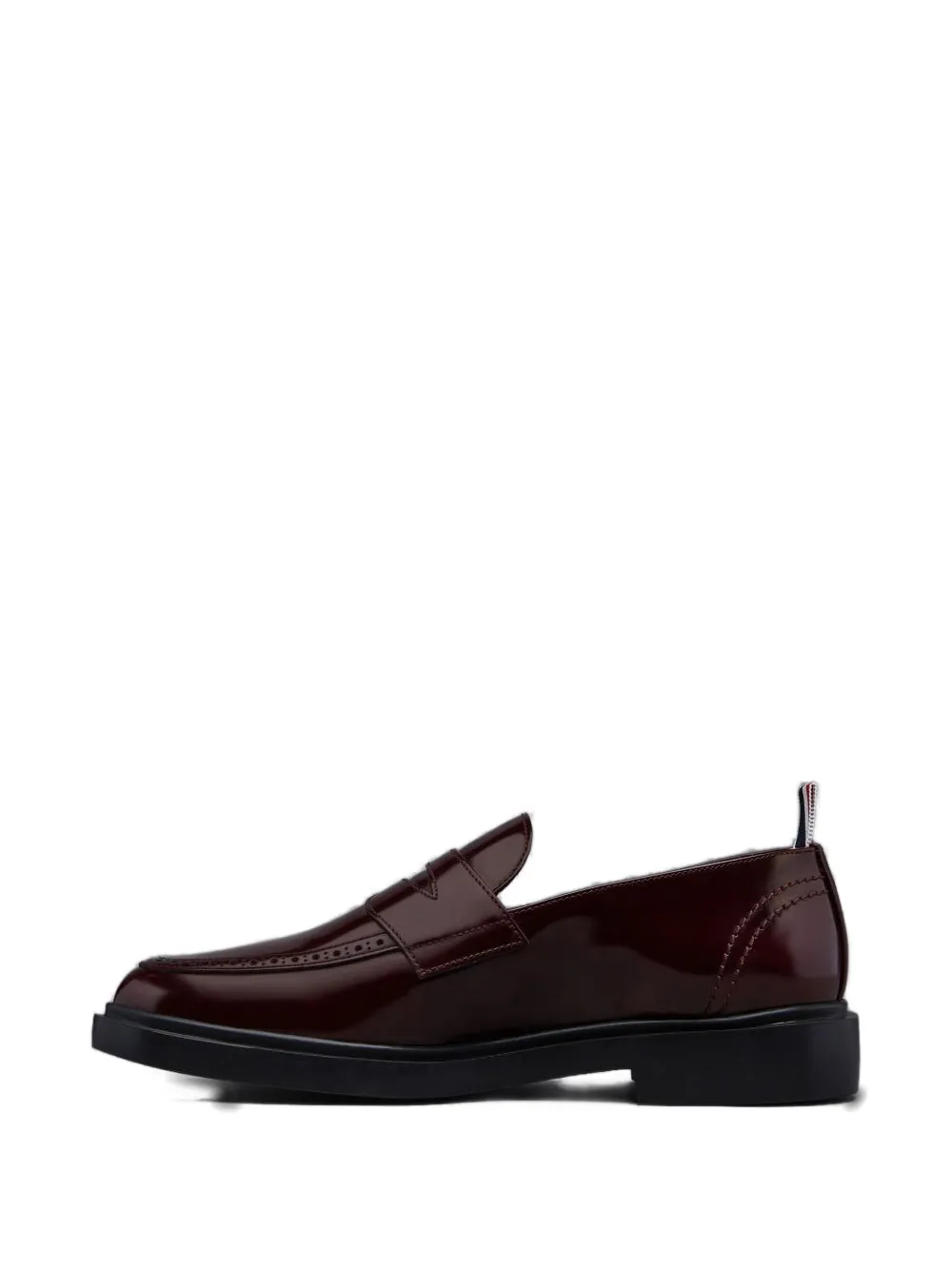 Thom Browne penny leather loafers Red