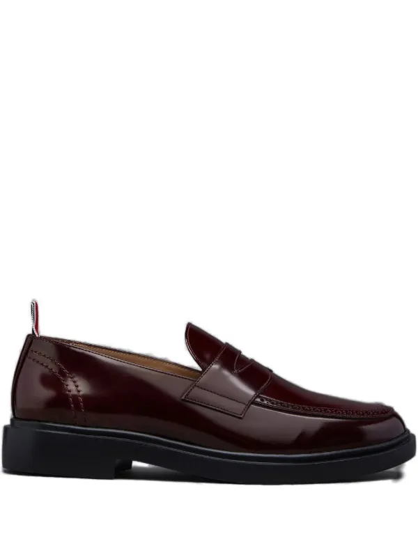Thom Browne レザー ペニーローファー | レッド | FARFETCH JP