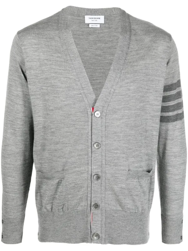 Thom Browne 4BAR カーディガン | グレー | FARFETCH JP Thom Browne 4BAR カーディガン | グレー | FARFETCH JP