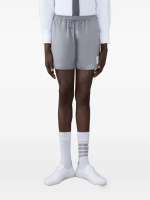 Thom Browne ストライプ コットンショートパンツ | グレー | FARFETCH JP