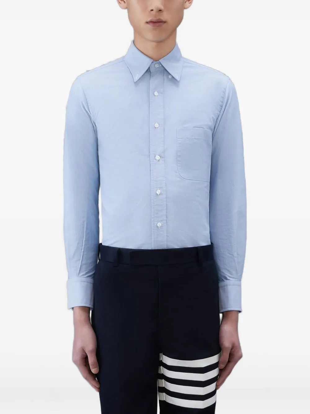 Thom Browne oxford long-sleeve button-down shirt | Blue | Image 1