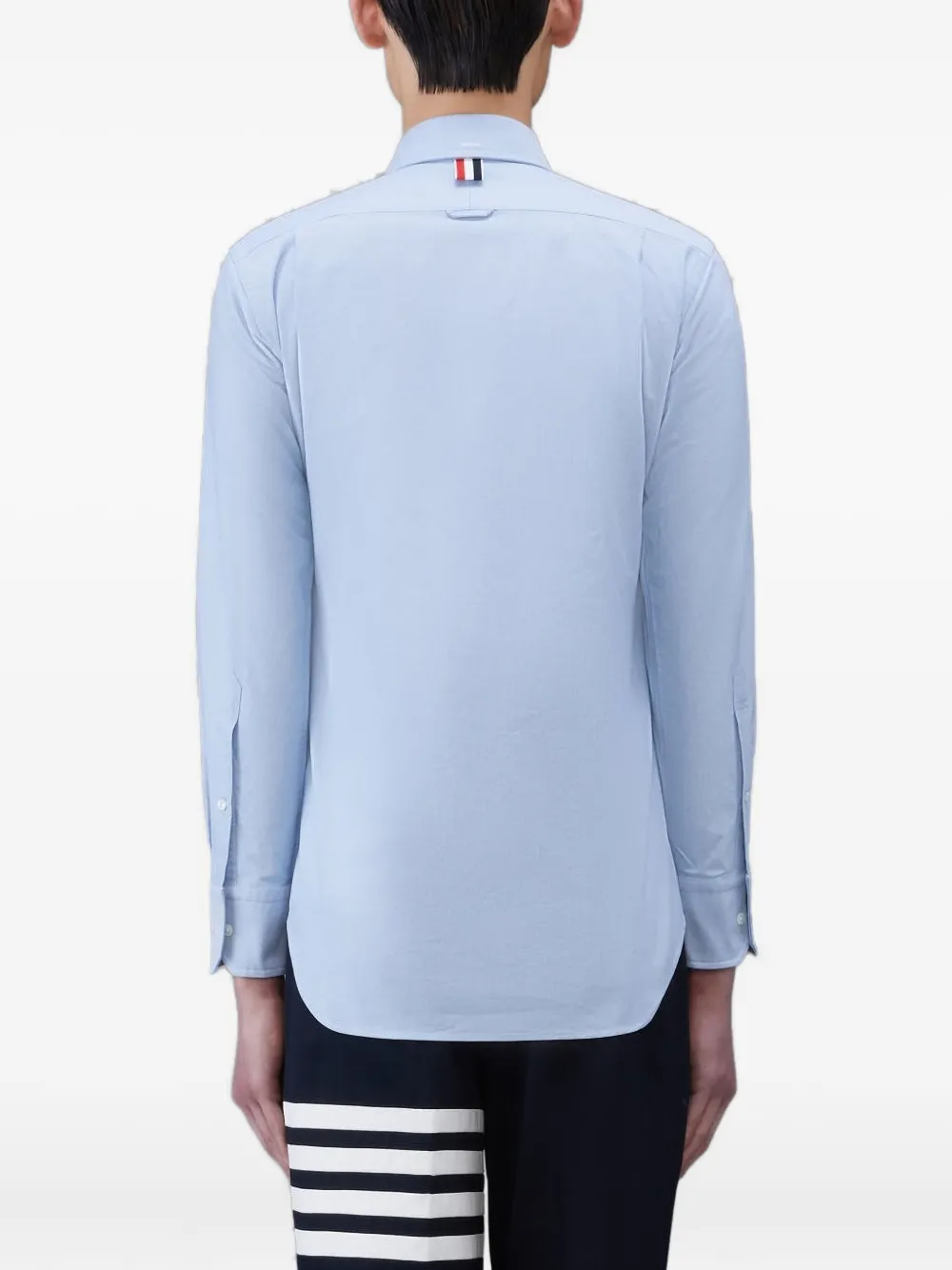 Thom Browne Oxford Long-sleeve Button-down Shirt In Blue