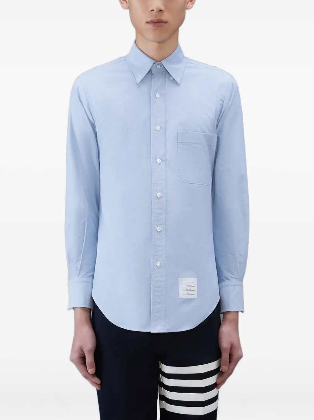 Thom Browne Oxford button-down overhemd met lange mouwen - Blauw