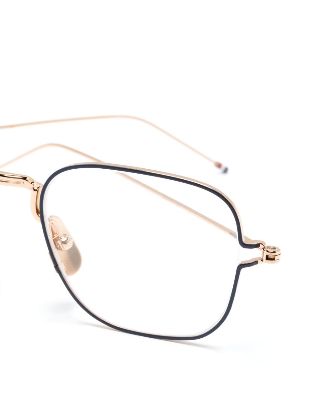 Thom Browne Eyewear Bril met vierkant montuur Blauw