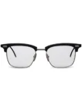 Thom Browne Eyewear TB711 rectangular-frame sunglasses - Black