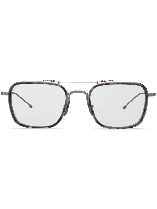 Lunettes de vue à monture rectangulaire - Thom Browne Eyewear - Modalova