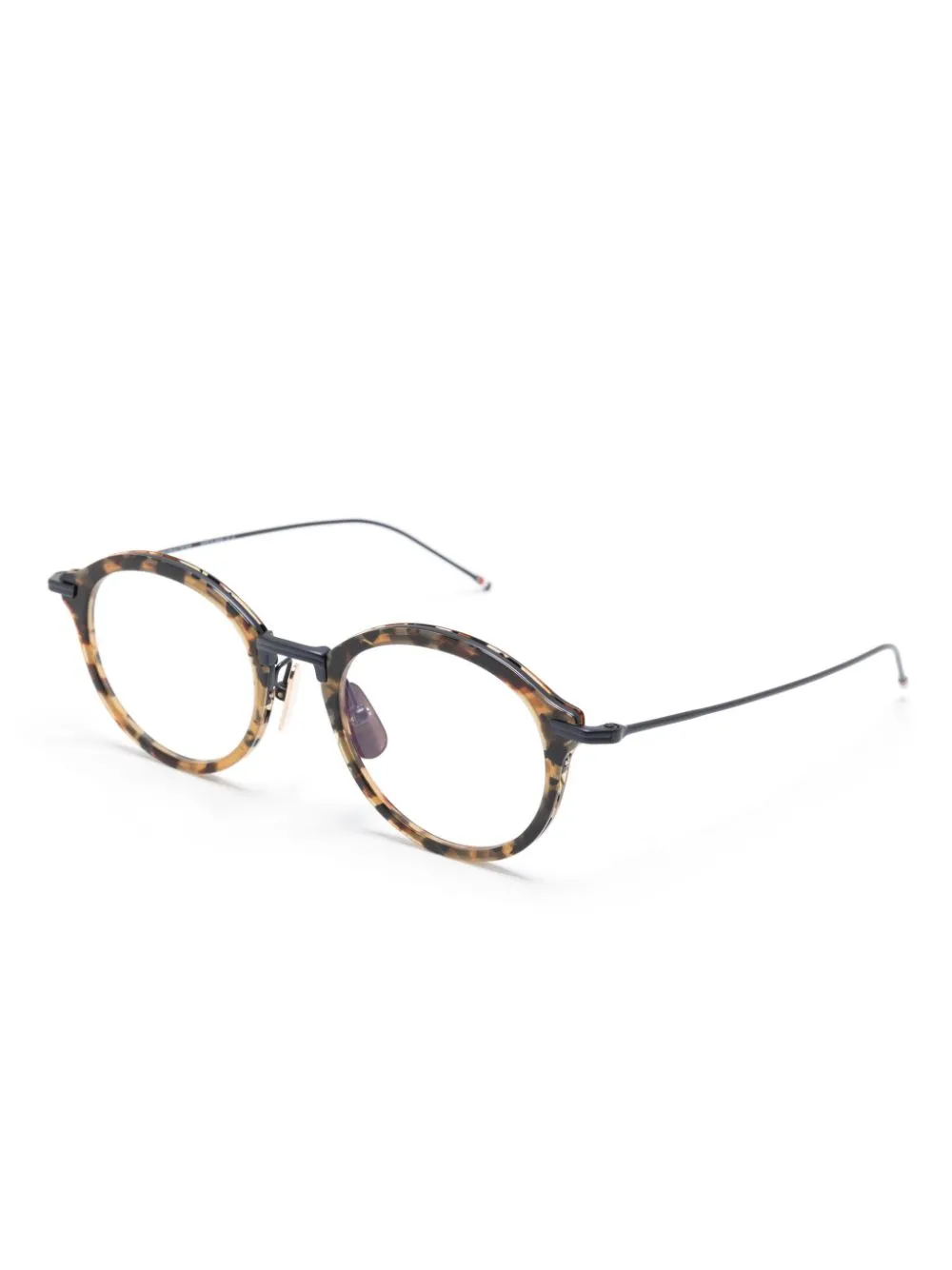 Thom Browne Eyewear Zonnebril met schildpadschild design Bruin