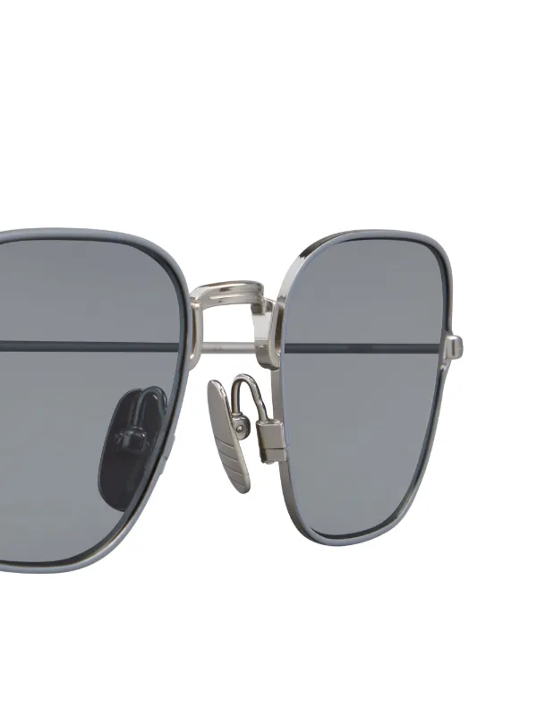 【送料&関税込】Thom Browne Square Frame Sunglasses - Unisex Thom Browne Eyewear square-frame Sunglasses | Silver | FARFETCH