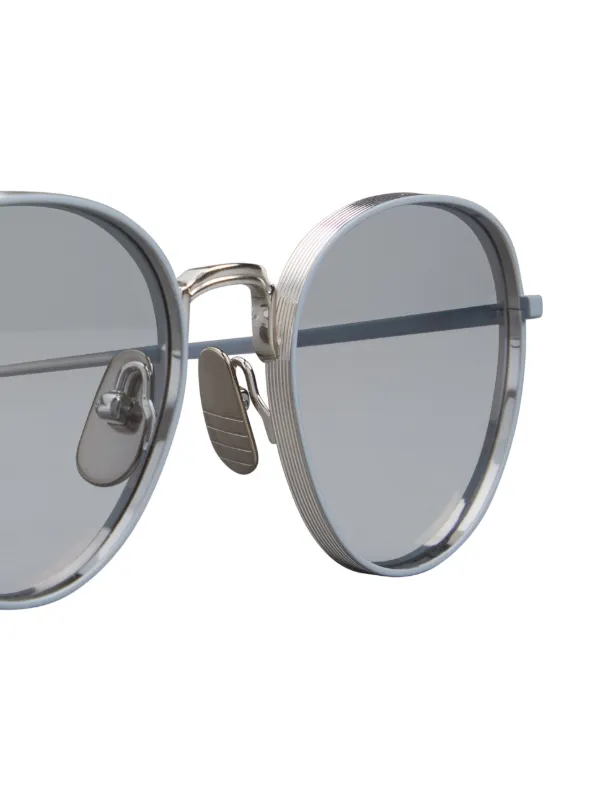 Thom Browne Eyewear ラウンドフレーム サングラス | シルバートーン
