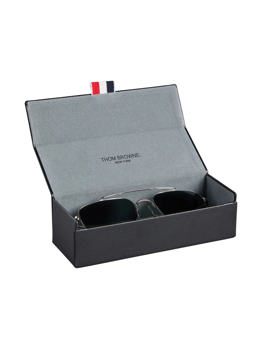 Thom Browne Eyewear Zonnebril met piloten montuur Zilver