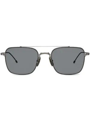 Thom Browne Eyewear スクエアフレーム サングラス | シルバートーン