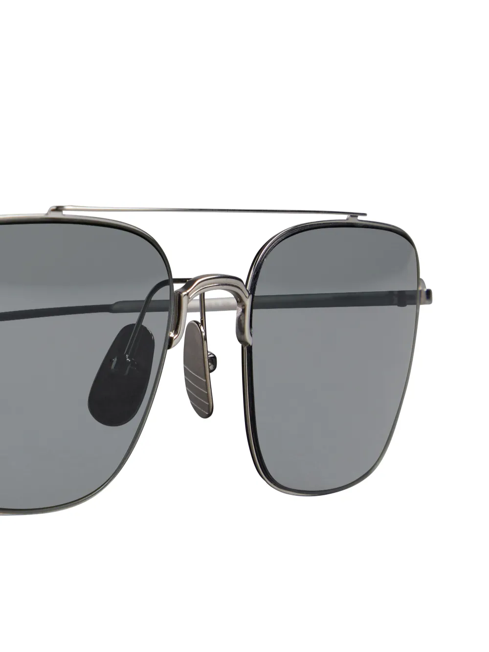 Thom Browne Eyewear Zonnebril met piloten montuur Zilver