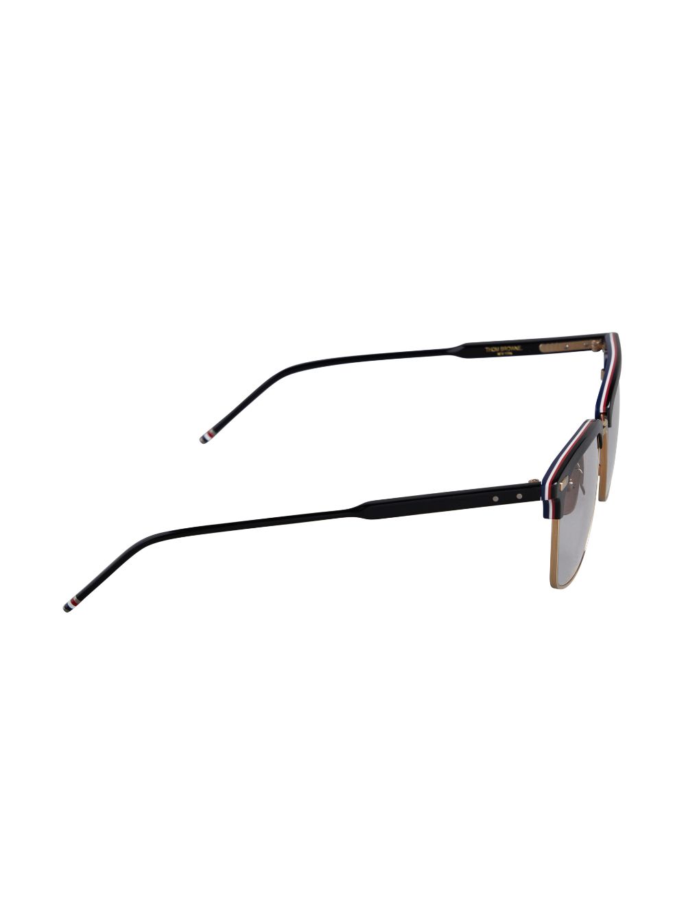 Thom Browne Eyewear Zonnebril met rechthoekig montuur - Zwart