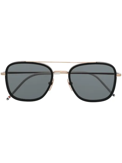 Thom Browne Eyewear pilot-frame titanium sunglasses