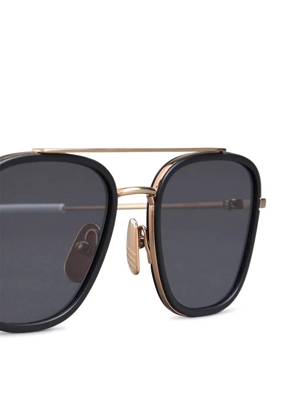 Shop Thom Browne Pilot-frame Titanium Sunglasses In 005 Multicolored