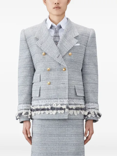 Thom Browne roped-shoulder tweed jacket