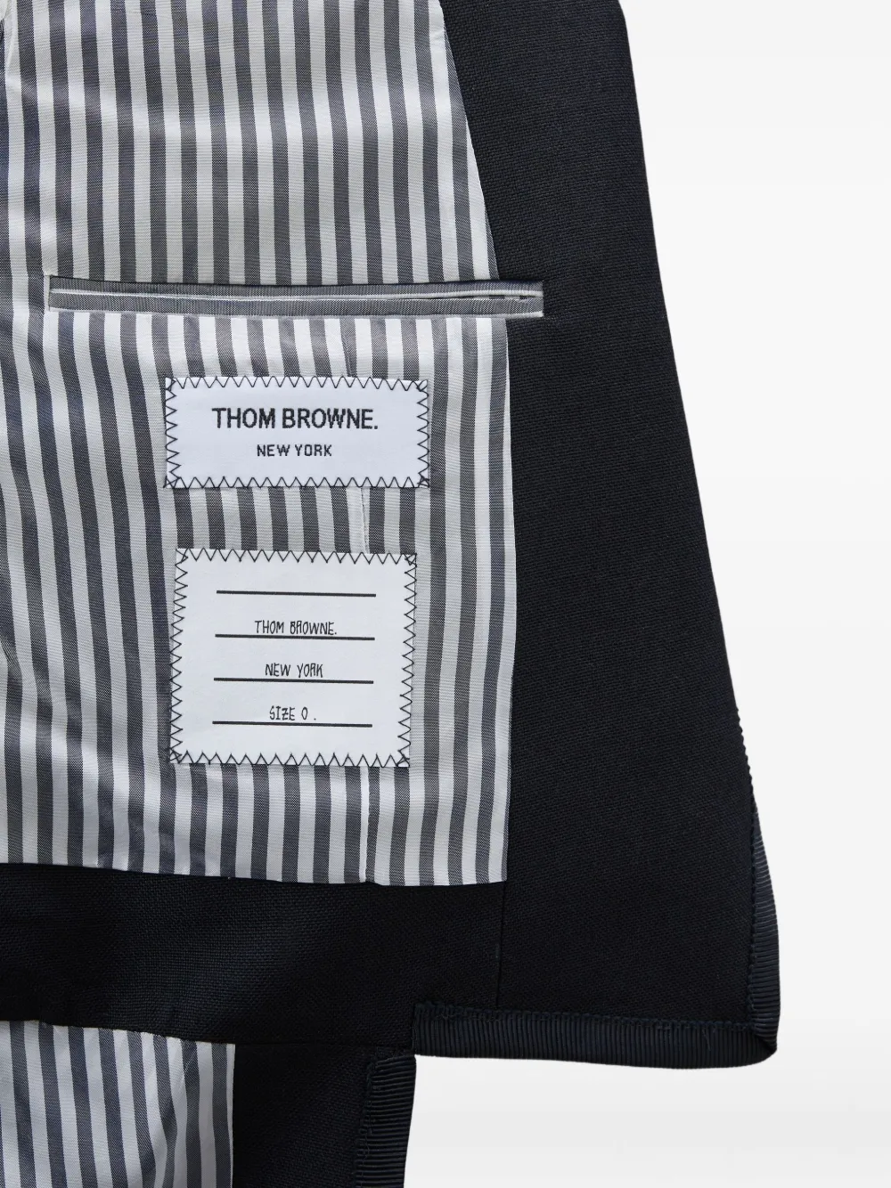 Thom Browne Wollen jack Zwart