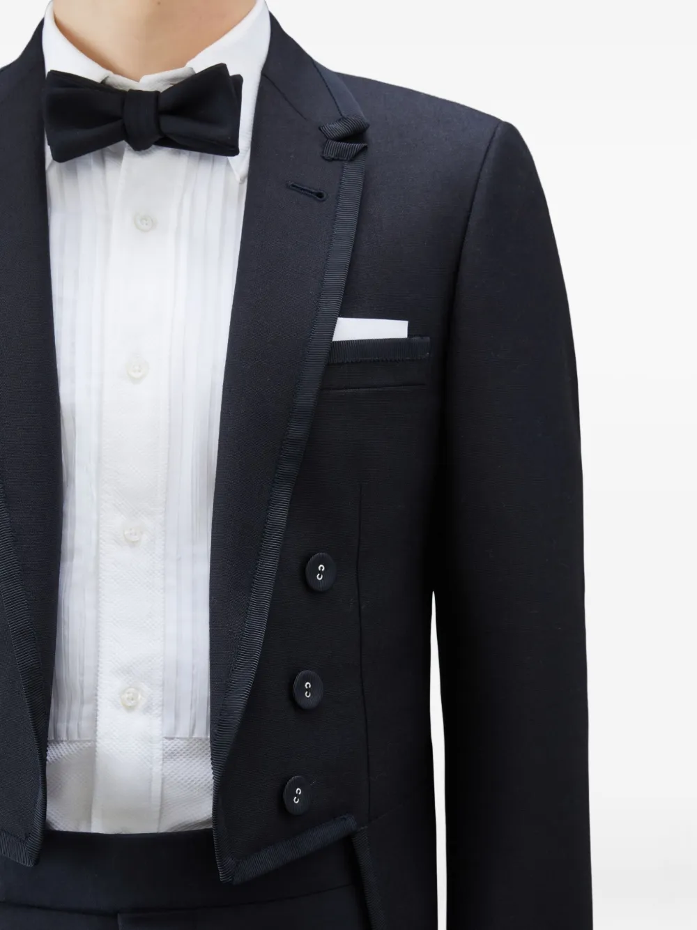 Thom Browne Wollen jack Zwart