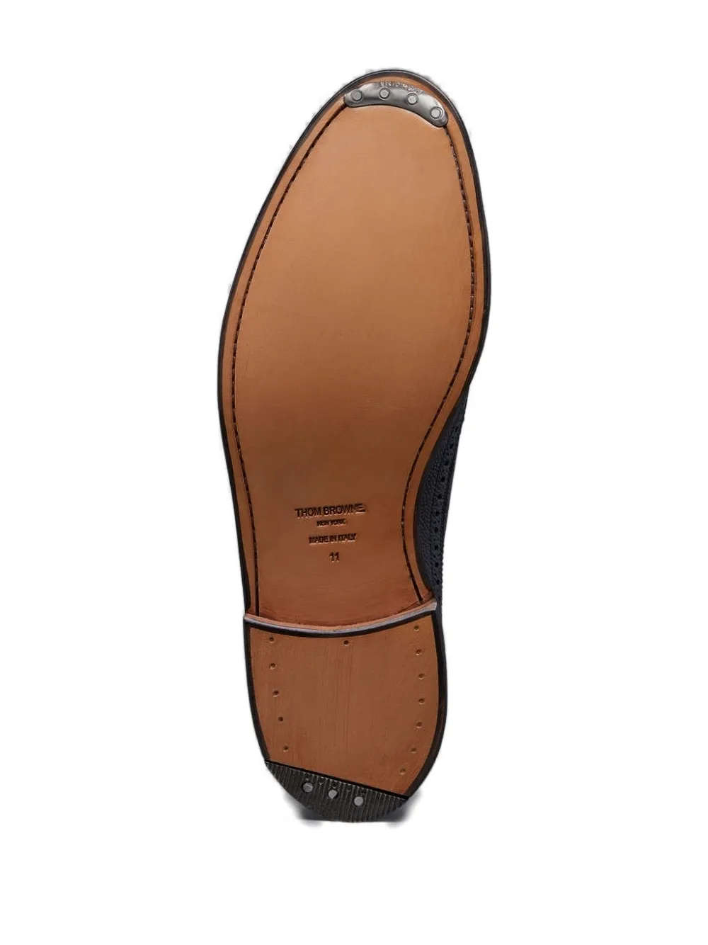 Thom Browne pebble-leather oxford shoes Black