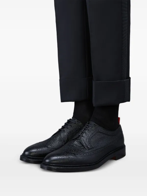 Thom Browne pebble-leather Oxford Shoes | Black | FARFETCH JO