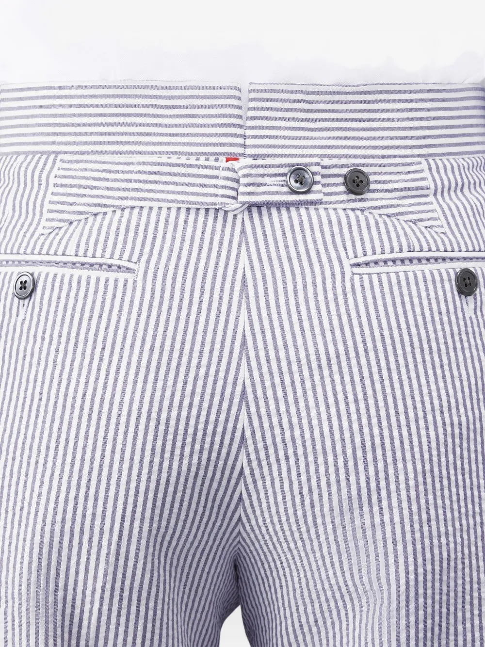 Thom Browne Striped Back-strap Shorts In Multi