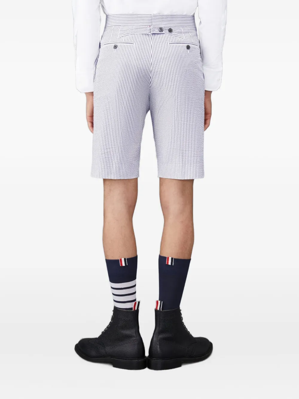 Thom Browne striped back-strap shorts | Khaki Shorts | Image 2