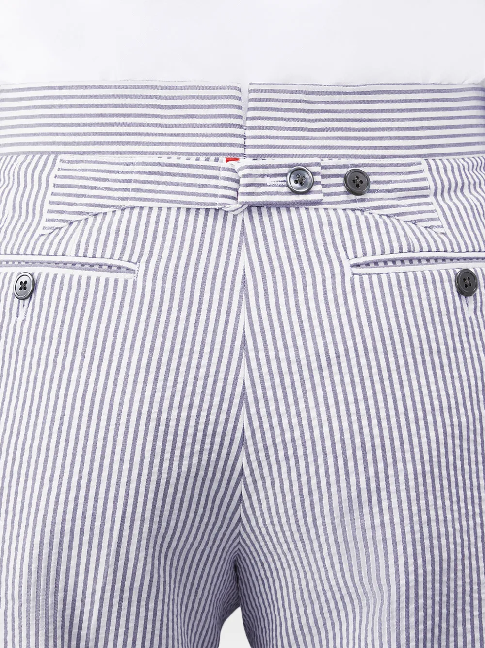  Thom Browne Striped Back-strap Shorts - Blue 