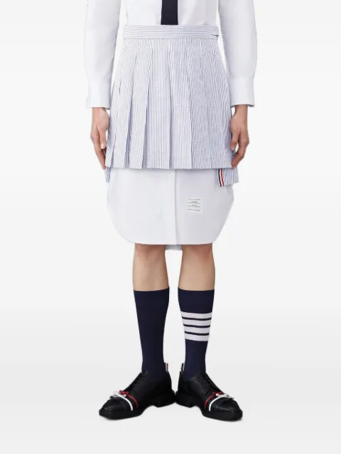 Thom Browne pleated striped mini skirt