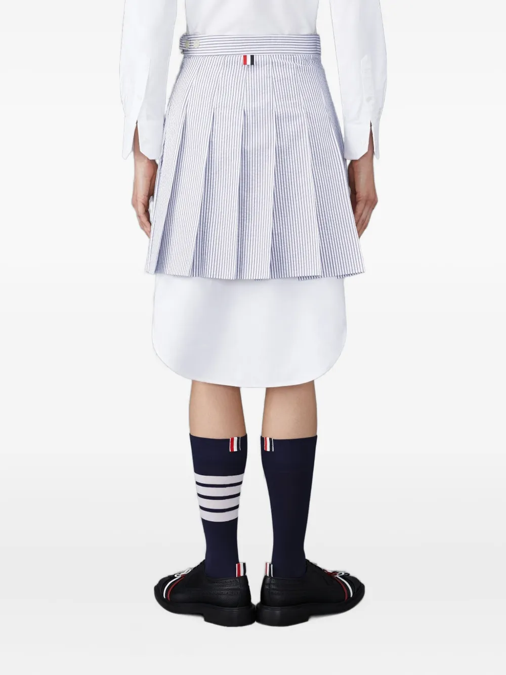 Thom Browne Gestreepte plooirok Blauw