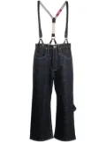 Junya Watanabe MAN straight-leg abstract-print trousers - Blue