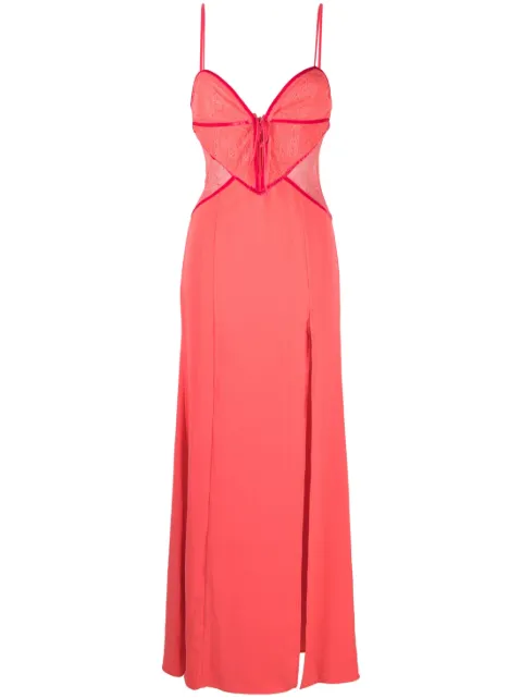 Amen - lace-detail long dress