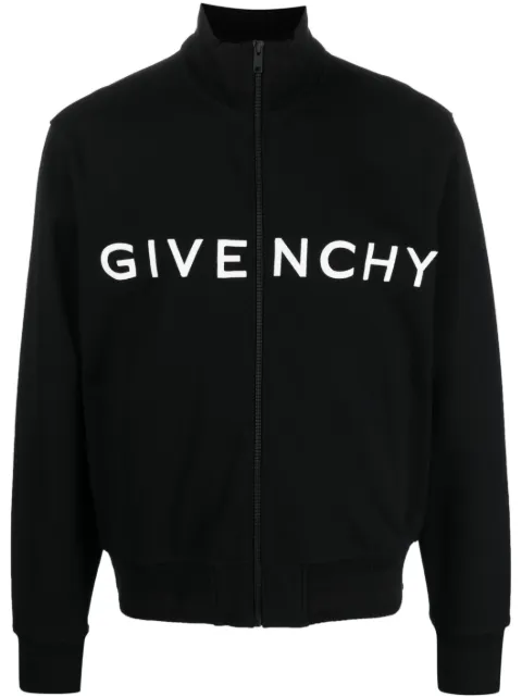 Givenchy chamarra con cierre y logo estampado