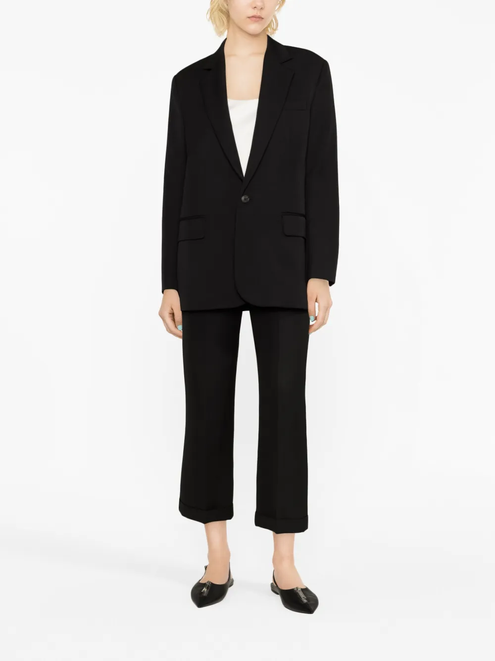Nili Lotan single-breasted button-fastening blazer - Zwart