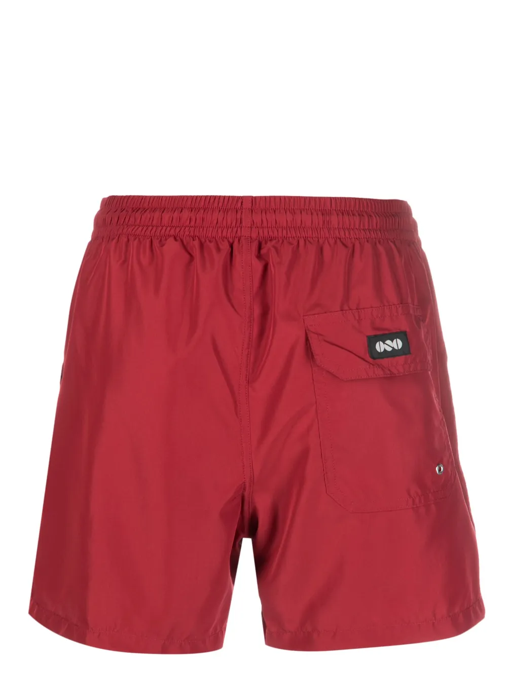 Nos Beachwear Zwembroek met logopatch - Rood