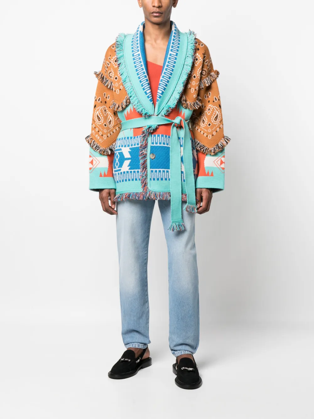 Alanui Vest met luipaardprint - Blauw