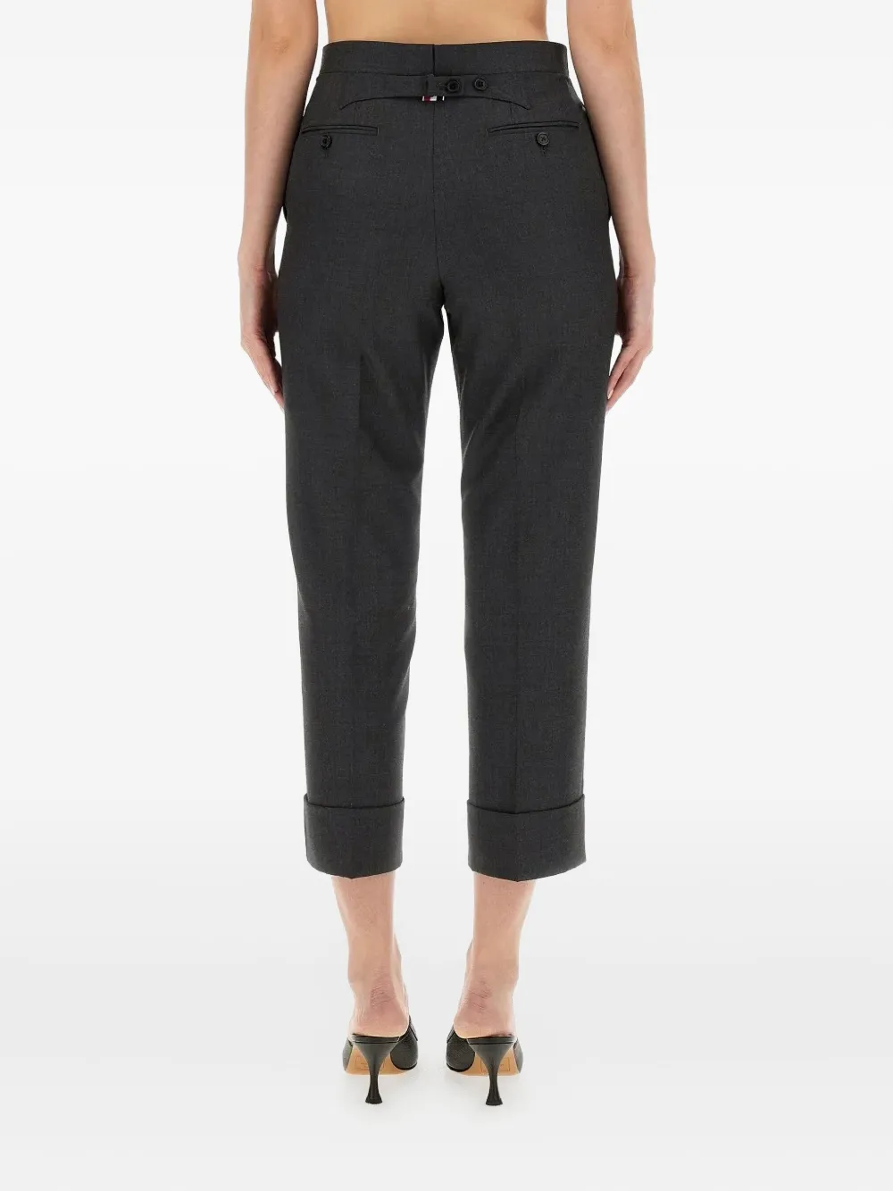 Thom Browne Broek met cuffs - Grijs